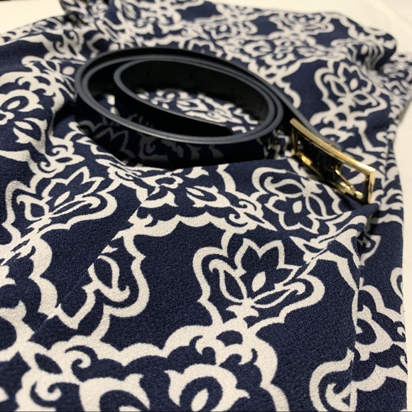 Charter Club  Petite Navy & White Dress w/Belt - Picture 13 of 13